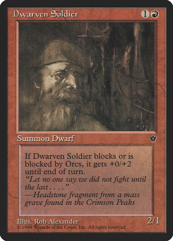 Dwarven Soldier (Rob Alexander) [Fallen Empires] | Odin's Place