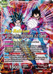 Son Goku & Vegeta // SS4 Son Goku & SS4 Vegeta, In It Together (BT18-001) [Dawn of the Z-Legends Prerelease Promos] | Odin's Place