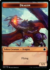 Dragon (002) // Zombie Double-Sided Token [Game Night 2019 Tokens] | Odin's Place