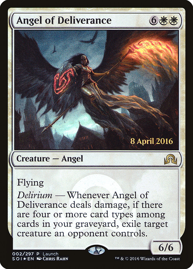 Angel of Deliverance (2) (Launch) [Shadows over Innistrad Promos] | Odin's Place