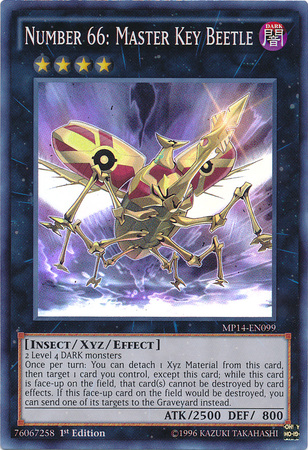 Number 66: Master Key Beetle [MP14-EN099] Super Rare | Odin's Place