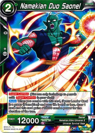 Namekian Duo Saonel (BT4-057) [Colossal Warfare] | Odin's Place