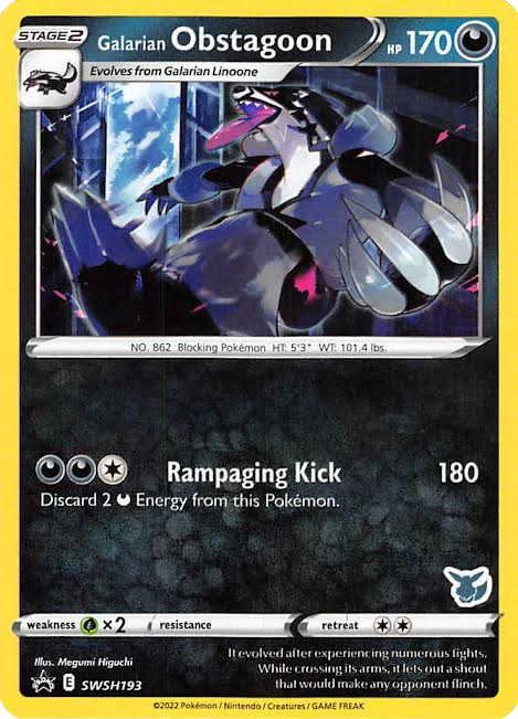 Galarian Obstagoon (SWSH193) (Eevee Deck) [Battle Academy 2022] | Odin's Place