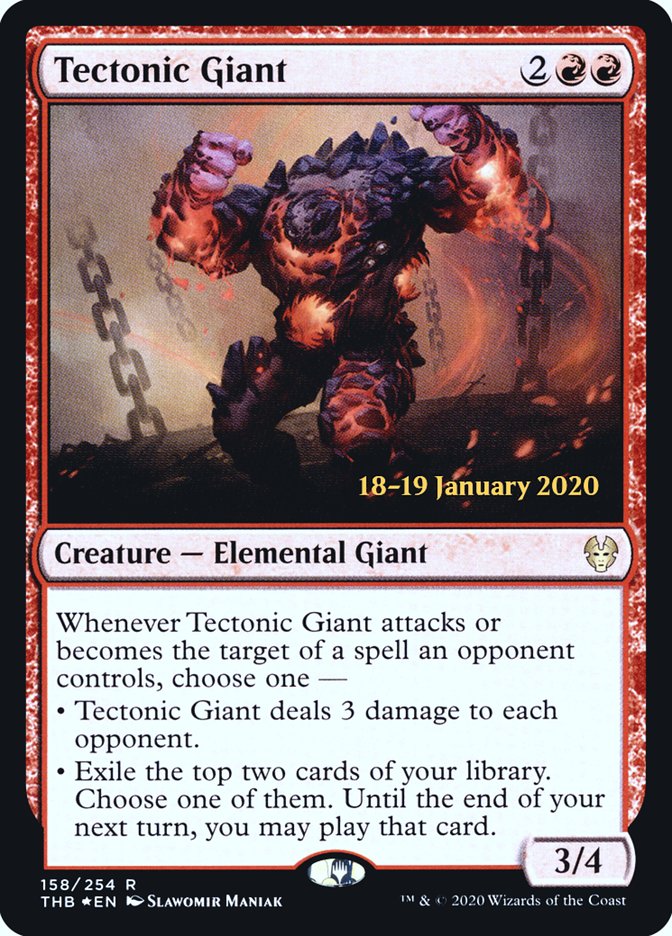 Tectonic Giant [Theros Beyond Death Prerelease Promos] | Odin's Place