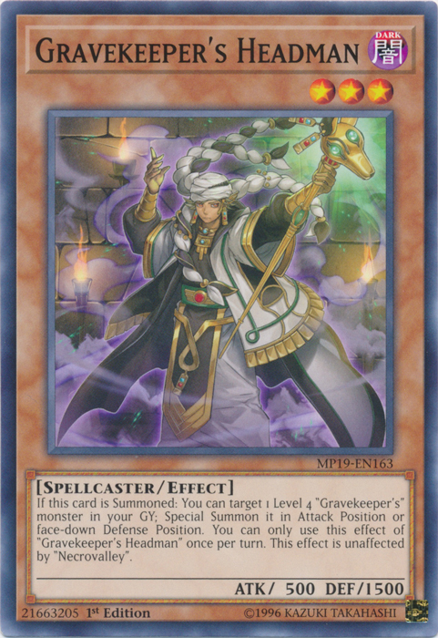 Gravekeeper's Headman [MP19-EN163] Common | Odin's Place