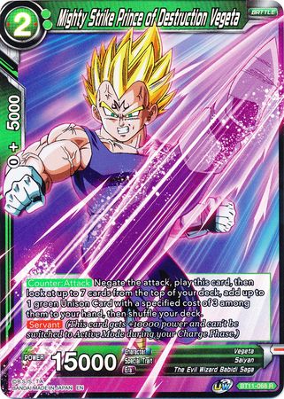Mighty Strike Prince of Destruction Vegeta (BT11-068) [Vermilion Bloodline 2nd Edition] | Odin's Place