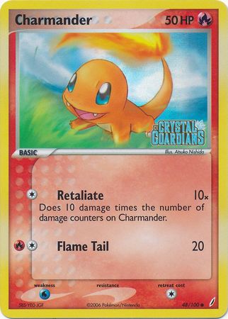 Charmander (48/100) (Stamped) [EX: Crystal Guardians] | Odin's Place