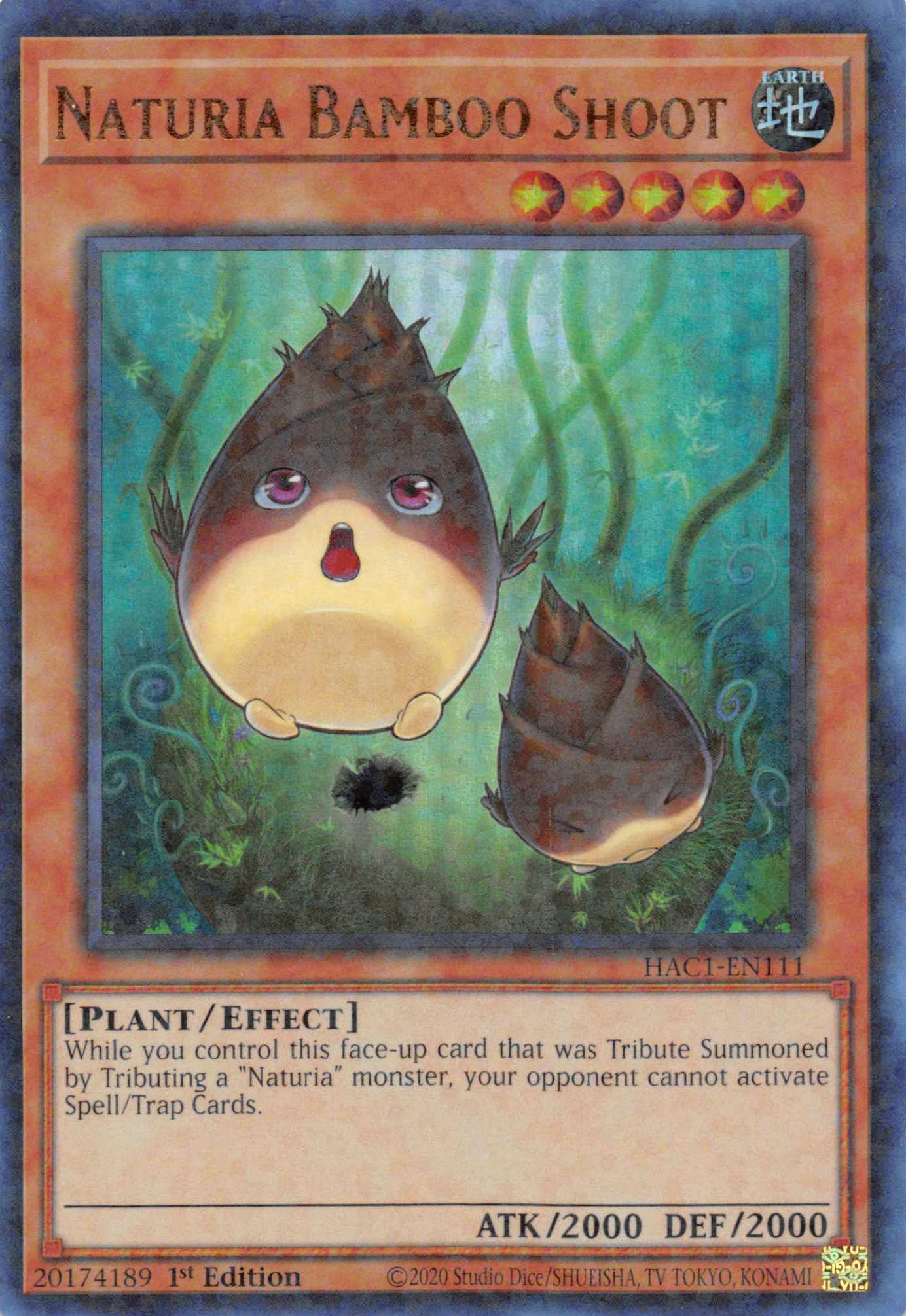 Naturia Bamboo Shoot (Duel Terminal) [HAC1-EN111] Parallel Rare | Odin's Place