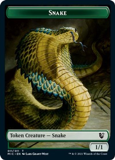 Spirit // Snake Double-Sided Token [Innistrad: Midnight Hunt Commander Tokens] | Odin's Place