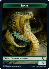 Spirit // Snake Double-Sided Token [Innistrad: Midnight Hunt Commander Tokens] | Odin's Place
