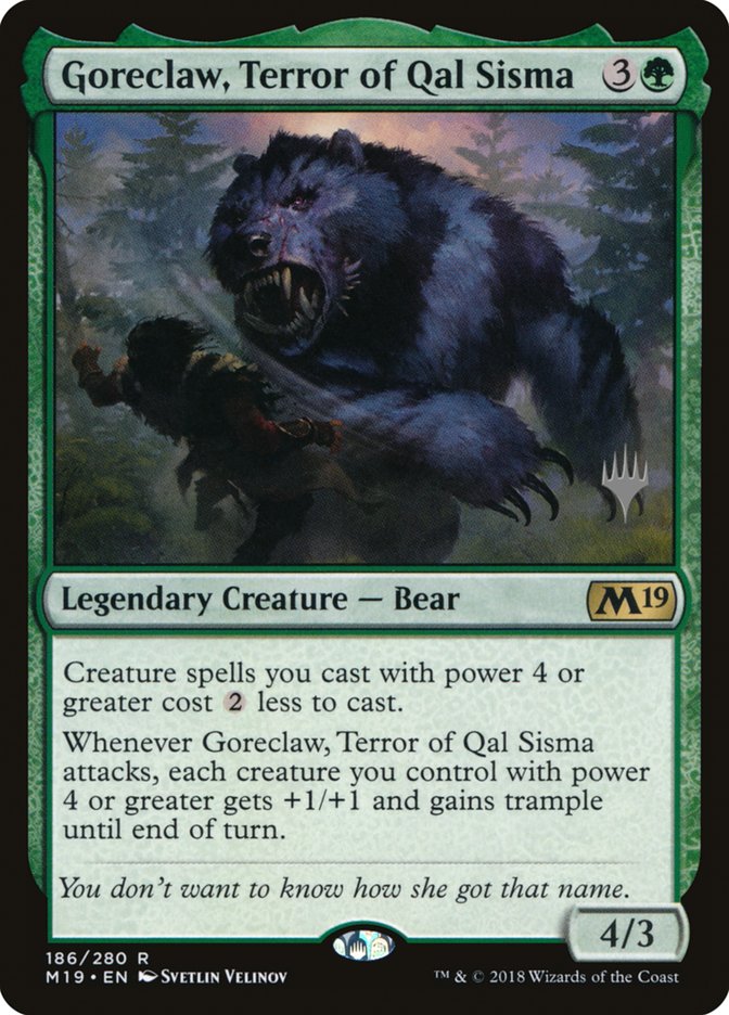 Goreclaw, Terror of Qal Sisma (Promo Pack) [Core Set 2019 Promos] | Odin's Place