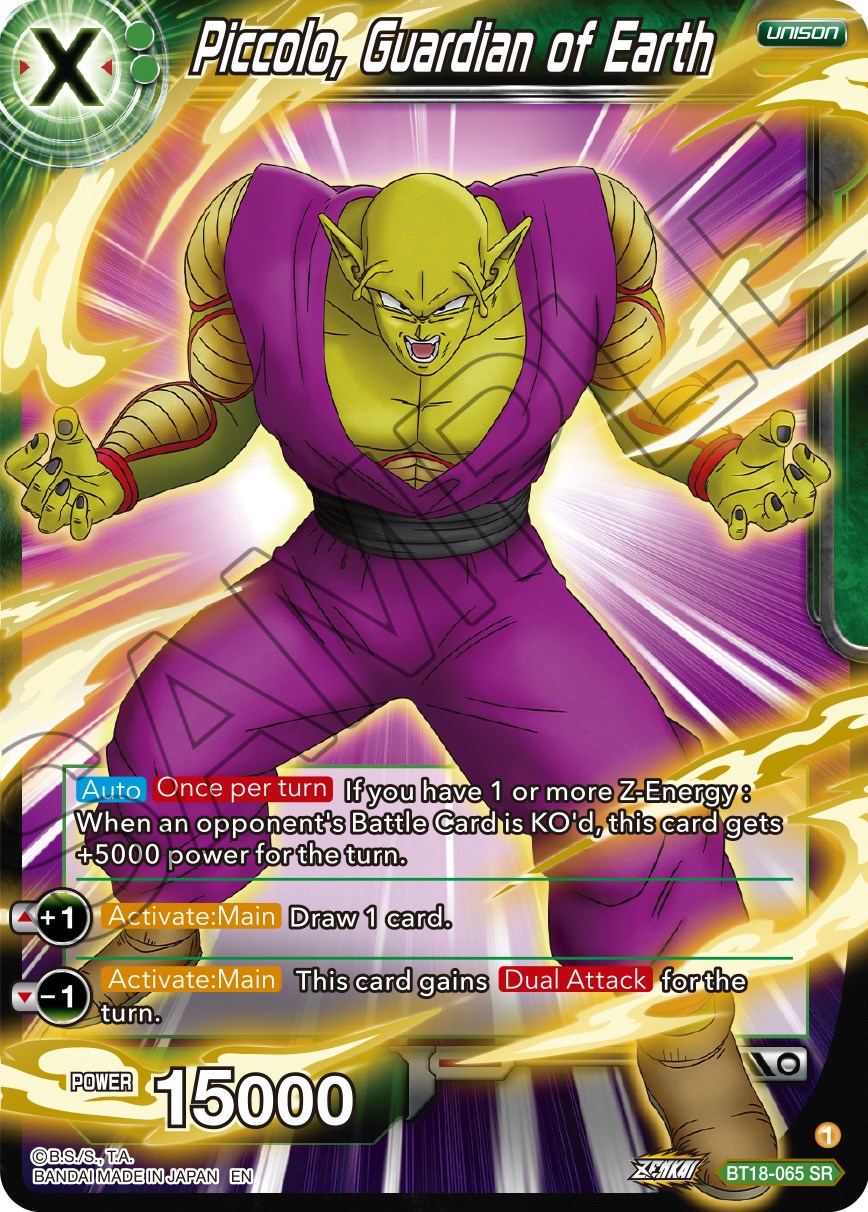 Piccolo, Guardian of Earth (BT18-065) [Dawn of the Z-Legends] | Odin's Place