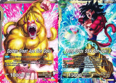 Golden Great Ape Son Goku // Long Odds SS4 Son Goku (SD5-01) [Oversized Cards] | Odin's Place