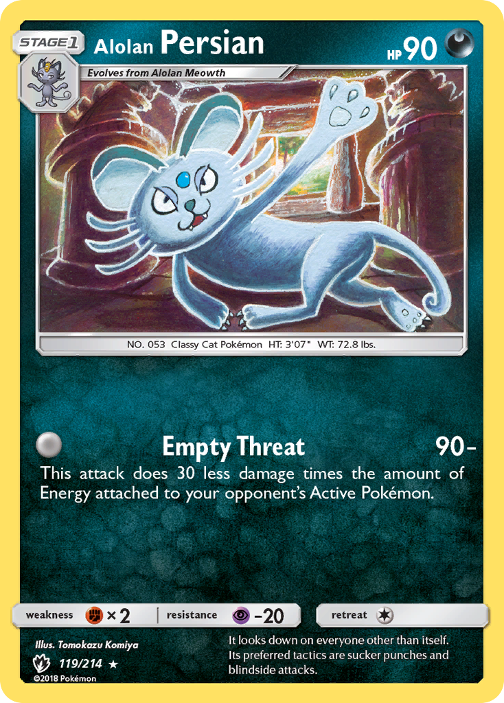 Alolan Persian (119/214) [Sun & Moon: Lost Thunder] | Odin's Place