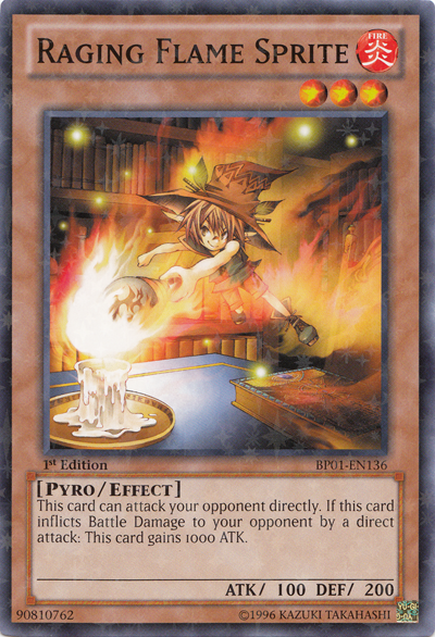 Raging Flame Sprite [BP01-EN136] Starfoil Rare | Odin's Place