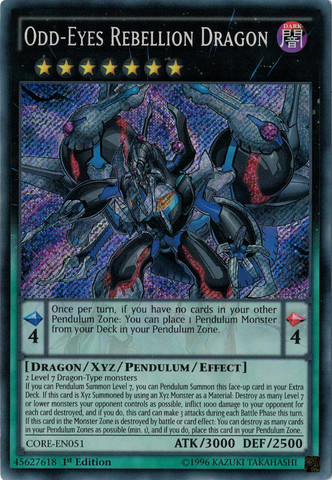 Odd-Eyes Rebellion Dragon [CORE-EN051] Secret Rare | Odin's Place
