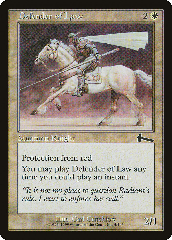 Defender of Law (5) [Urza's Legacy] | Odin's Place