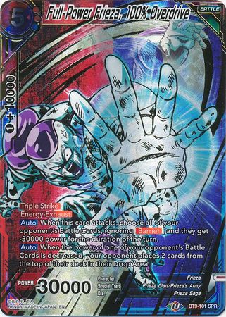 Full-Power Frieza, 100-Percent Overdrive (SPR) (BT9-101) [Universal Onslaught] | Odin's Place