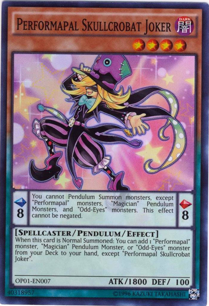 Performapal Skullcrobat Joker [OP01-EN007] Super Rare | Odin's Place