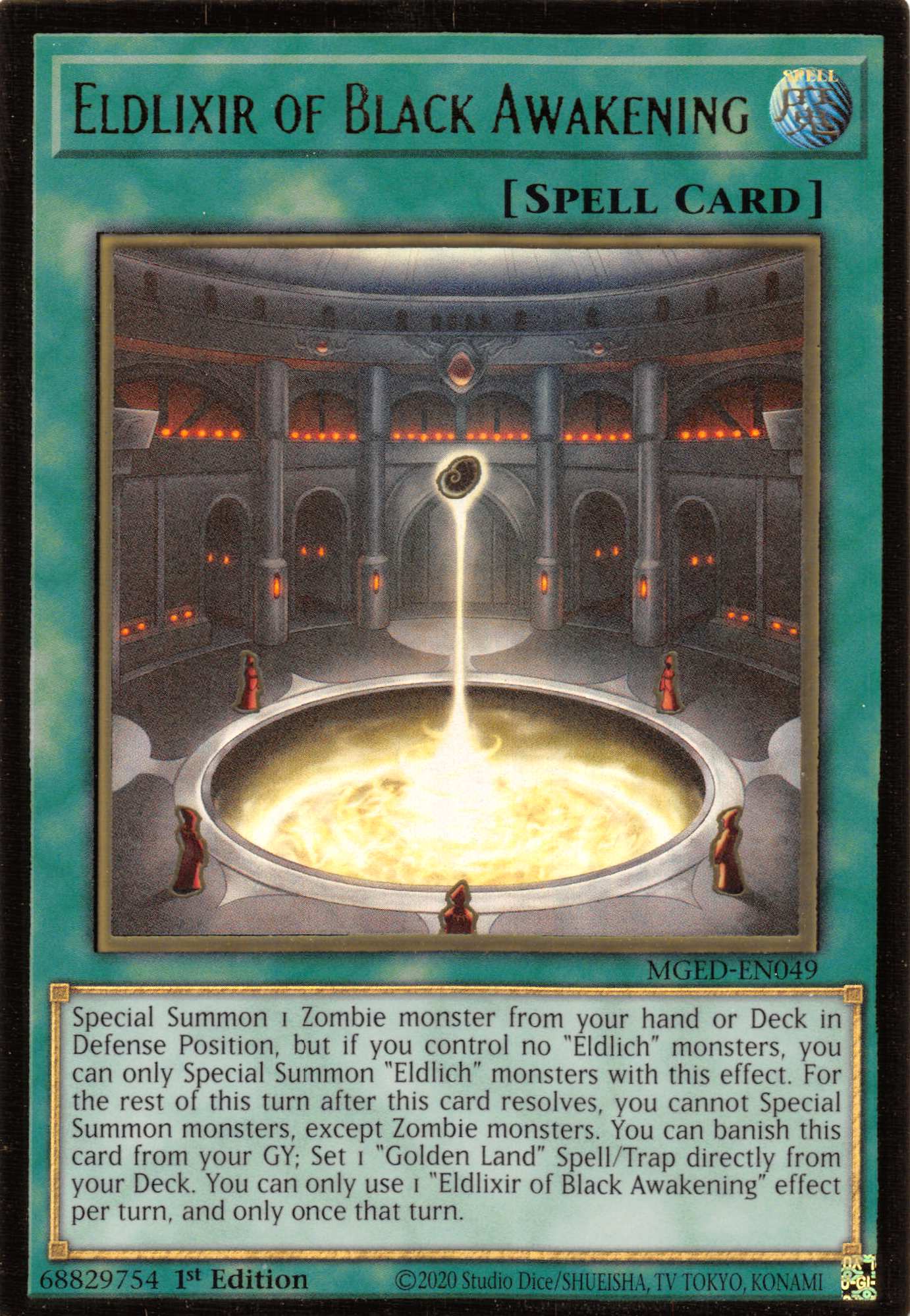 Eldlixir of Black Awakening [MGED-EN049] Gold Rare | Odin's Place