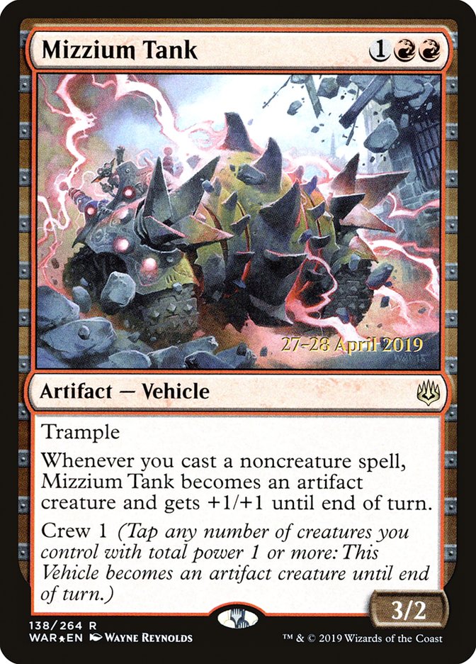 Mizzium Tank (138) [War of the Spark Prerelease Promos] | Odin's Place