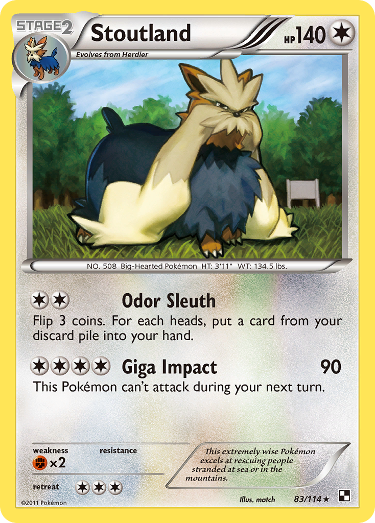 Stoutland (83/114) [Black & White: Base Set] | Odin's Place