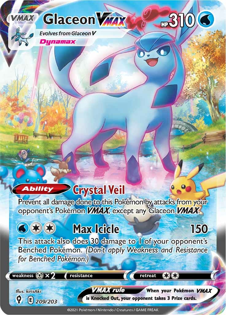Glaceon VMAX (209/203) [Sword & Shield: Evolving Skies] | Odin's Place