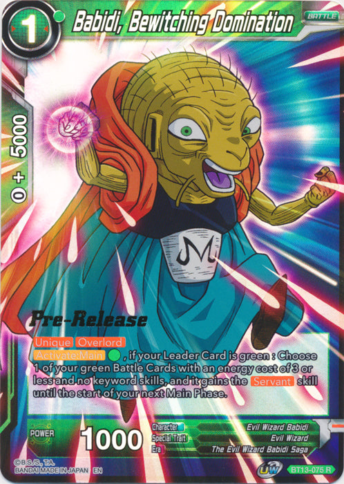 Babidi, Bewitching Domination (BT13-075) [Supreme Rivalry Prerelease Promos] | Odin's Place