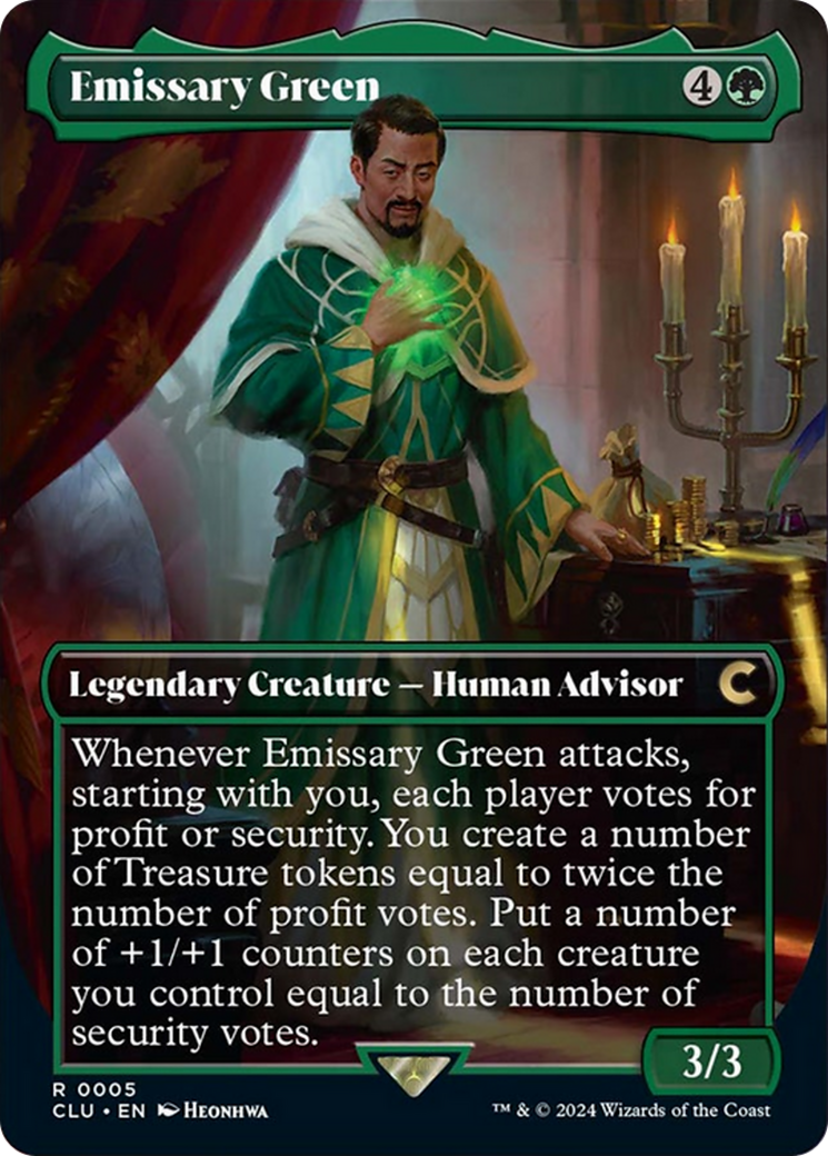 Emissary Green (Borderless) [Ravnica: Clue Edition] | Odin's Place