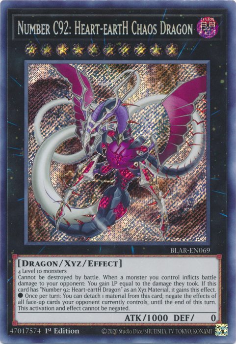Number C92: Heart-eartH Chaos Dragon [BLAR-EN069] Secret Rare | Odin's Place