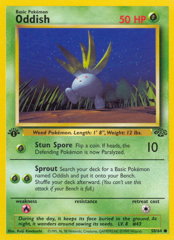 Oddish (58/64) [Jungle 1st Edition] | Odin's Place