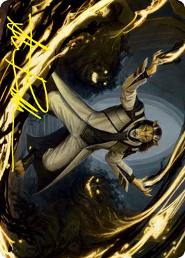 Leonin Lightscribe Art Card (Gold-Stamped Signature) [Strixhaven: School of Mages Art Series] | Odin's Place