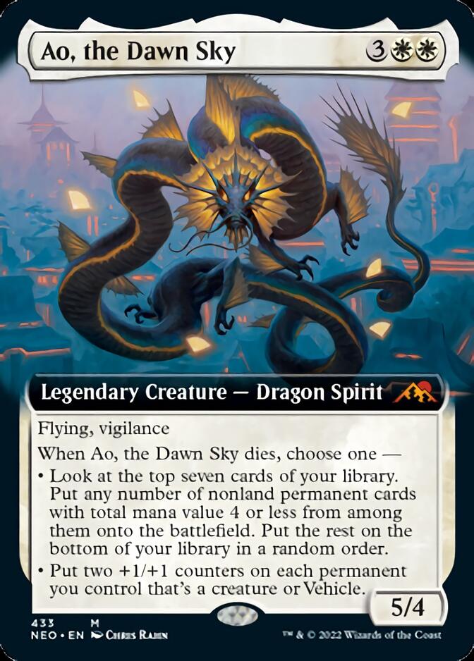 Ao, the Dawn Sky (Extended Art) [Kamigawa: Neon Dynasty] | Odin's Place