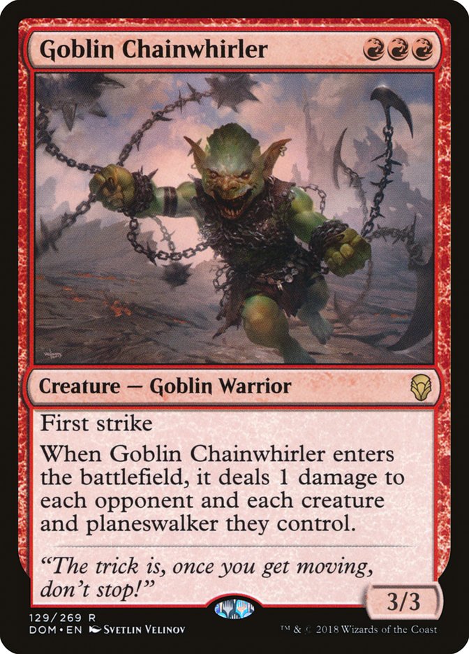Goblin Chainwhirler (129) [Dominaria] | Odin's Place