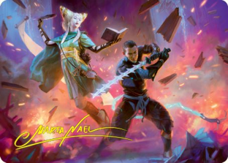 Explosive Entry Art Card (Gold-Stamped Signature) [Kamigawa: Neon Dynasty Art Series] | Odin's Place
