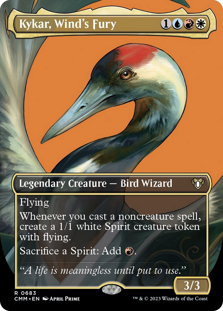 Kykar, Wind's Fury (Borderless Profile) [Commander Masters] | Odin's Place
