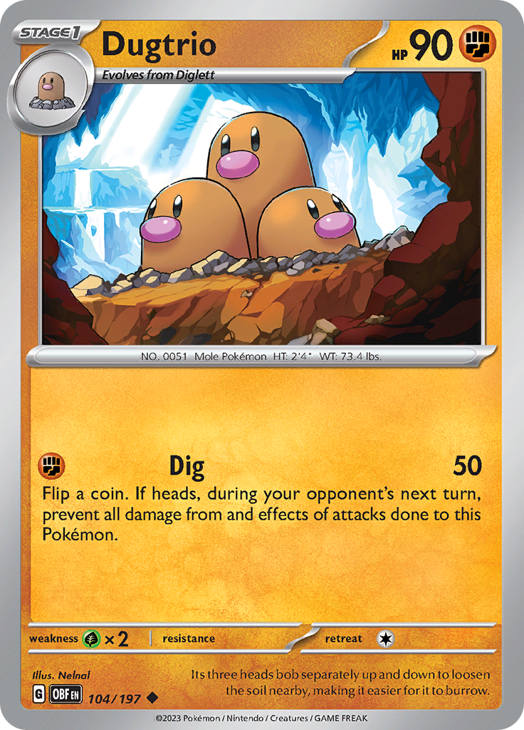Dugtrio (104/197) [Scarlet & Violet: Obsidian Flames] | Odin's Place