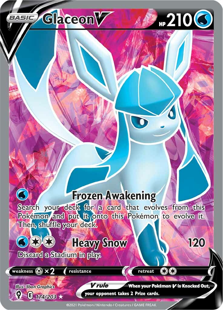 Glaceon V (174/203) [Sword & Shield: Evolving Skies] | Odin's Place