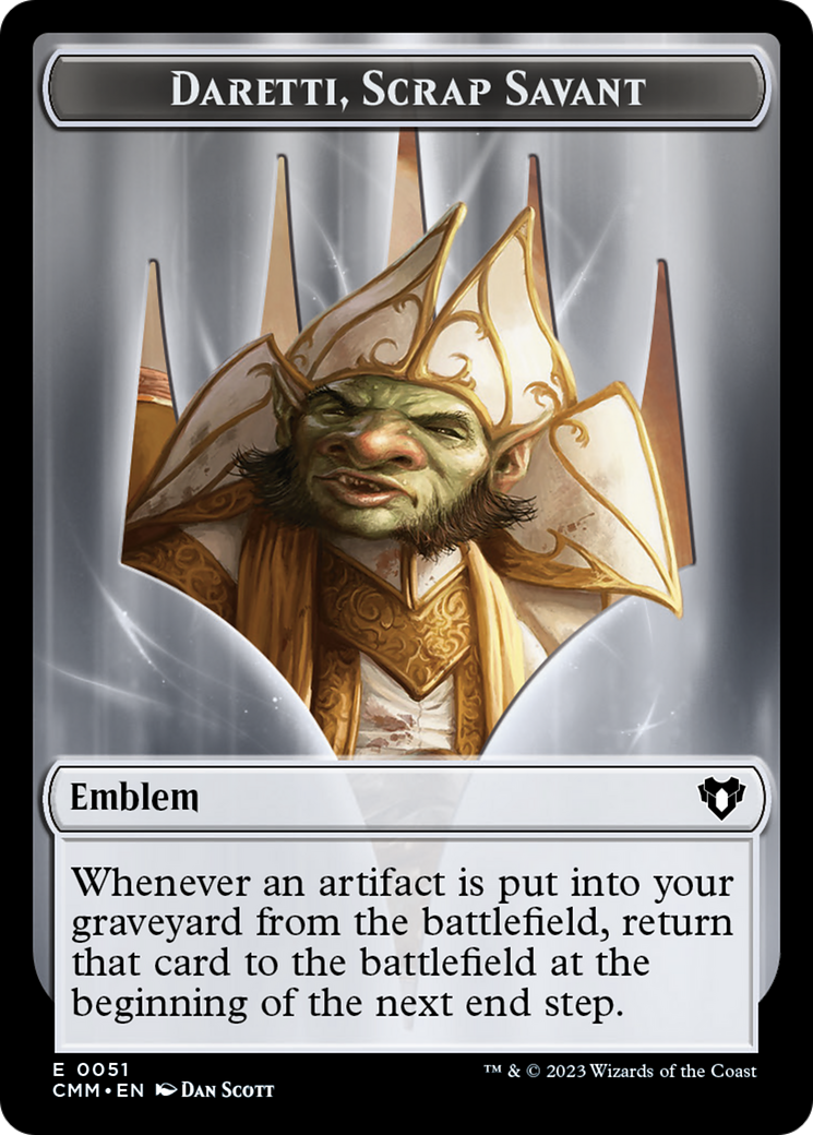 Daretti, Scrap Savant Emblem [Commander Masters Tokens] | Odin's Place