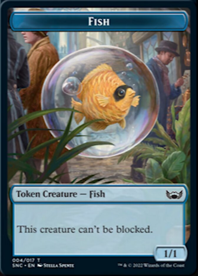 Clue // Fish Double-Sided Token [Streets of New Capenna Commander Tokens] | Odin's Place