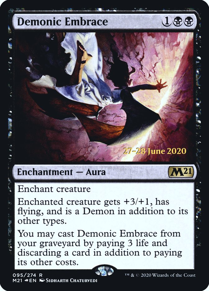 Demonic Embrace [Core Set 2021 Prerelease Promos] | Odin's Place