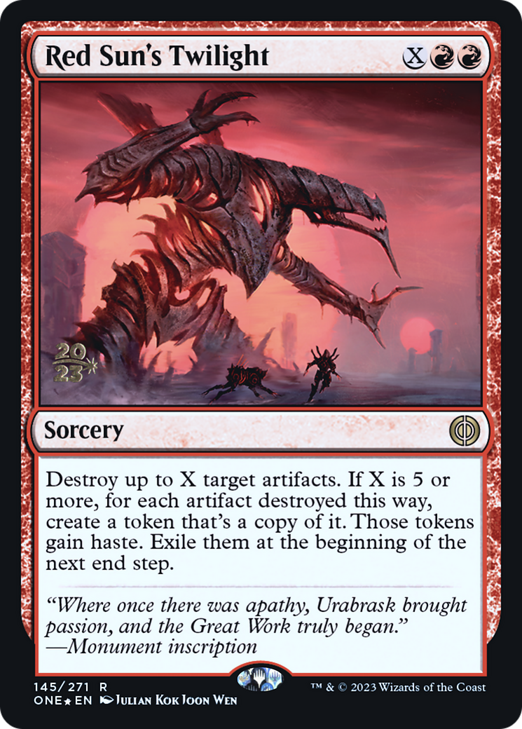 Red Sun's Twilight [Phyrexia: All Will Be One Prerelease Promos] | Odin's Place