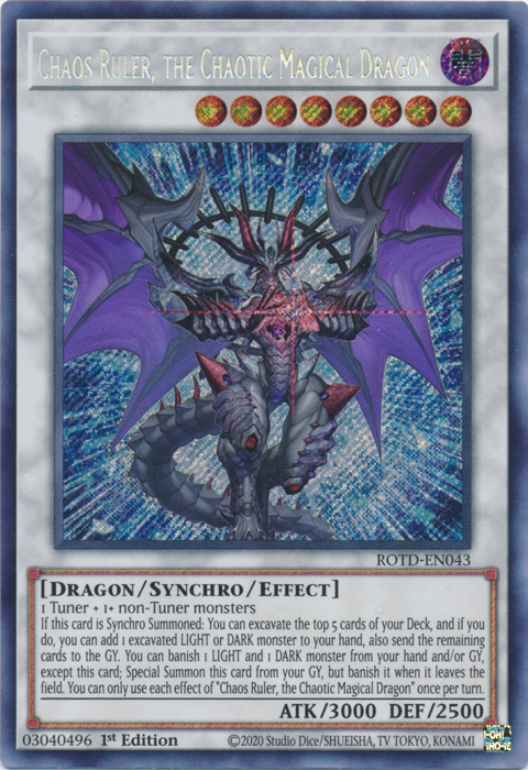 Chaos Ruler, the Chaotic Magical Dragon [ROTD-EN043] Secret Rare | Odin's Place