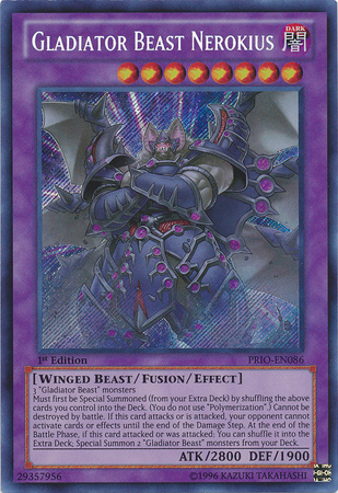 Gladiator Beast Nerokius [PRIO-EN086] Secret Rare | Odin's Place