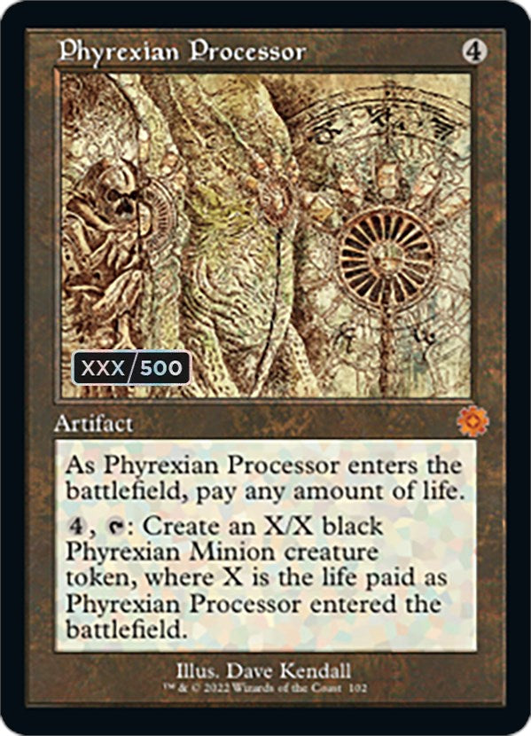 Phyrexian Processor (Retro Schematic) (Serialized) [The Brothers' War Retro Artifacts] | Odin's Place