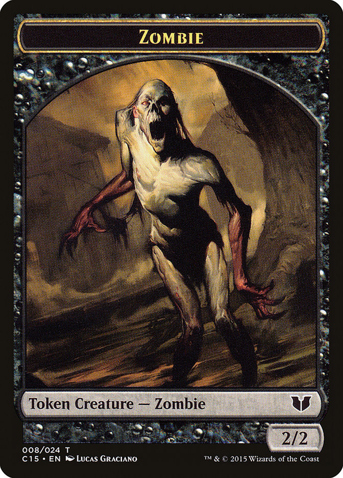 Wolf // Zombie Double-Sided Token [Commander 2015 Tokens] | Odin's Place