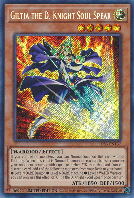 Giltia the D. Knight Soul Spear [LDS3-EN137] Secret Rare | Odin's Place