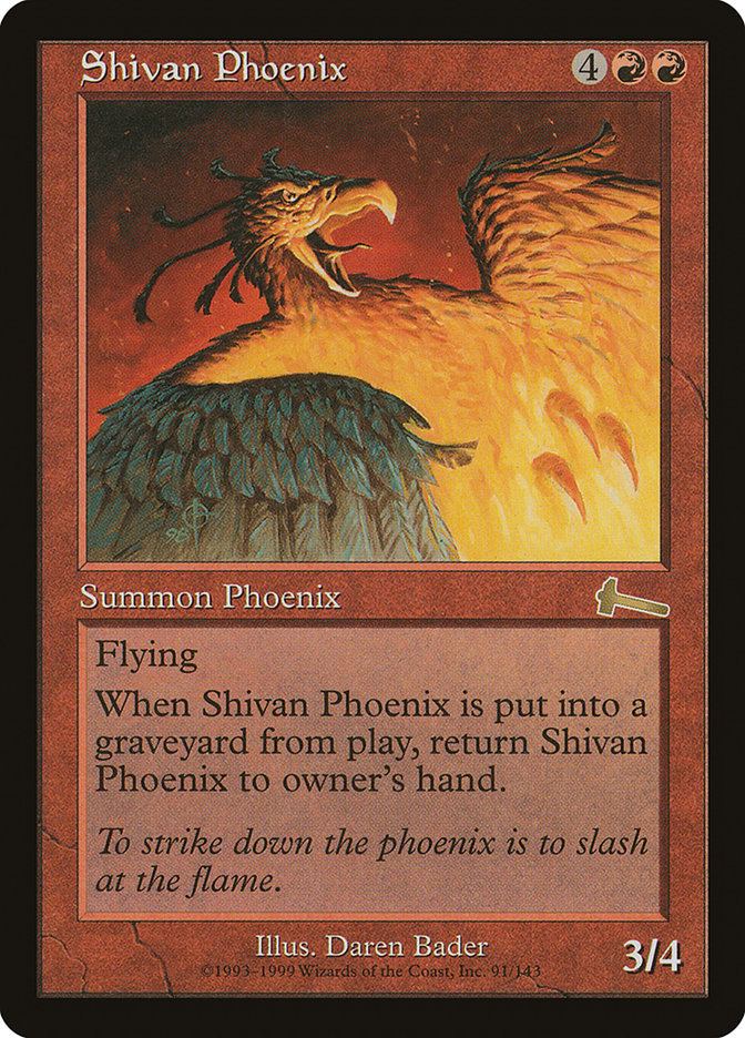 Shivan Phoenix (91) [Urza's Legacy] | Odin's Place
