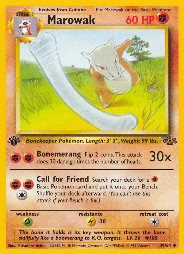 Marowak (39/64) [Jungle 1st Edition] | Odin's Place