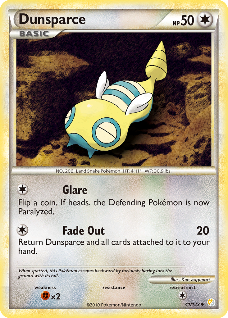 Dunsparce (41/123) [HeartGold & SoulSilver: Base Set] | Odin's Place